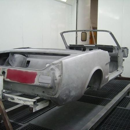 Ford Mustang Gerüst in seiner groben Form