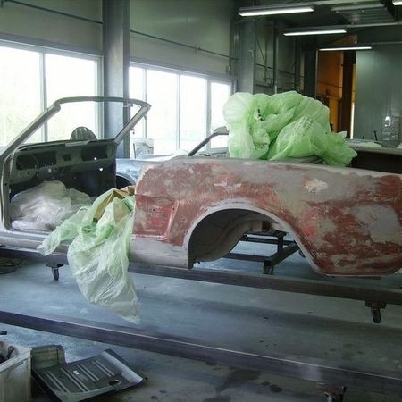 Ford Mustang Entfernung des alten Lacks