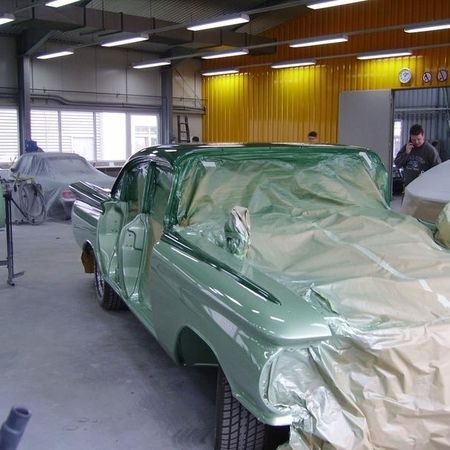 Oldsmobile 1959 Prozess des abdeckens zum lackieren.