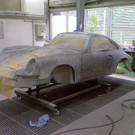 Porsche 911 Entfernung von Lackresten