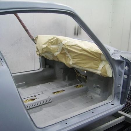 Porsche 911 Nahaufnahme des Innenlebens.