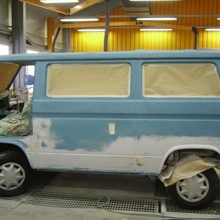 VW Bus T3 Entfernung des Lacks.